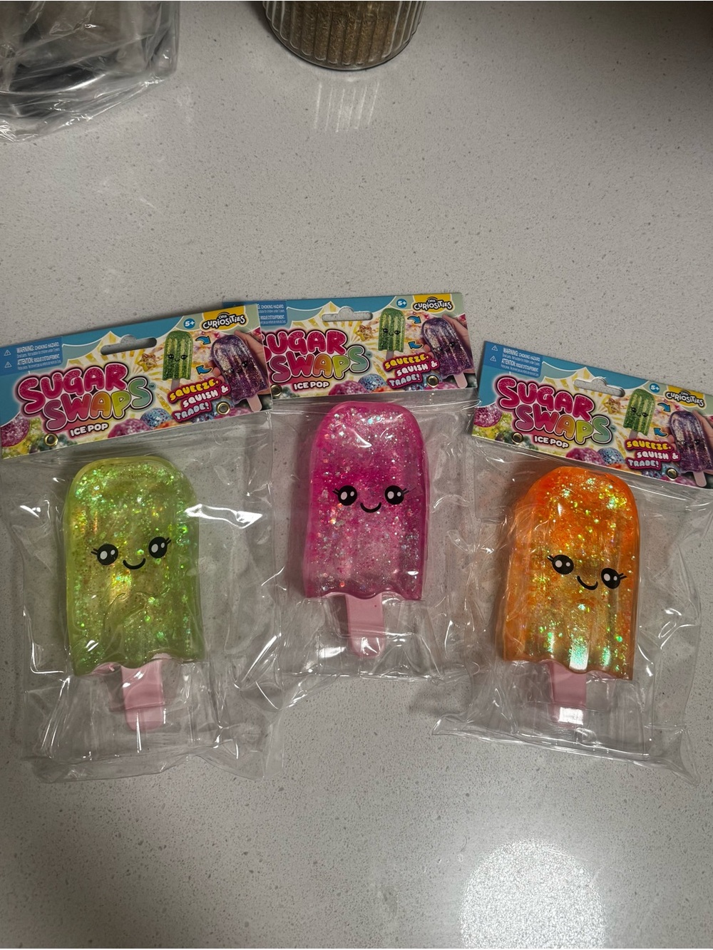 ORB Sugar Swaps Ice Pop Glitter Popsicle Squishy Fidget Viral Toy 3
